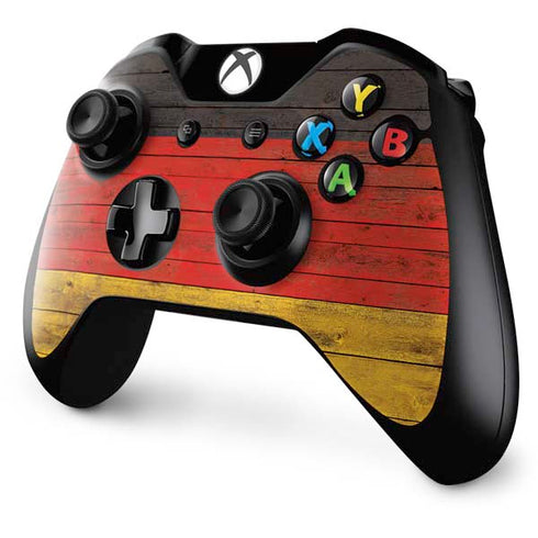 German Flag Dark Wood Xbox One Controller Skin