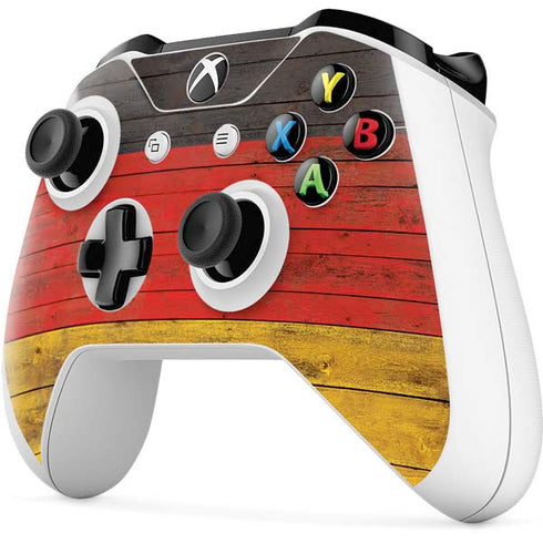 German Flag Dark Wood Xbox One S Controller Skin
