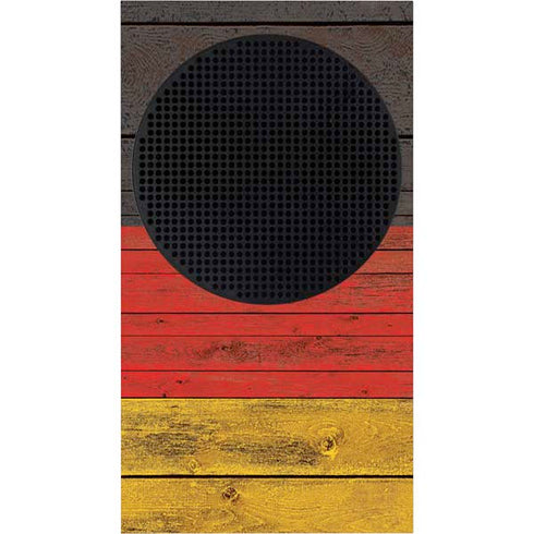 German Flag Dark Wood Xbox Series S Console Skin