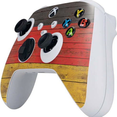 German Flag Dark Wood Xbox Series S Controller Skin