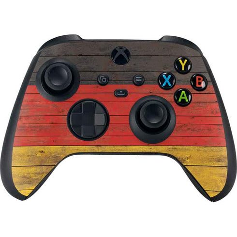 German Flag Dark Wood Xbox Series X Bundle Skin