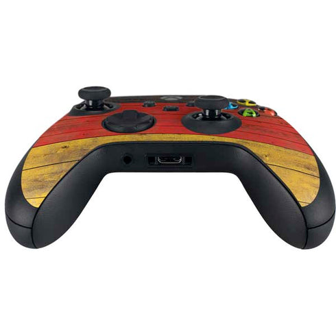 German Flag Dark Wood Xbox Series X Controller Skin