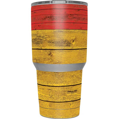 German Flag Dark Wood Yeti 30oz Rambler Tumbler Skin