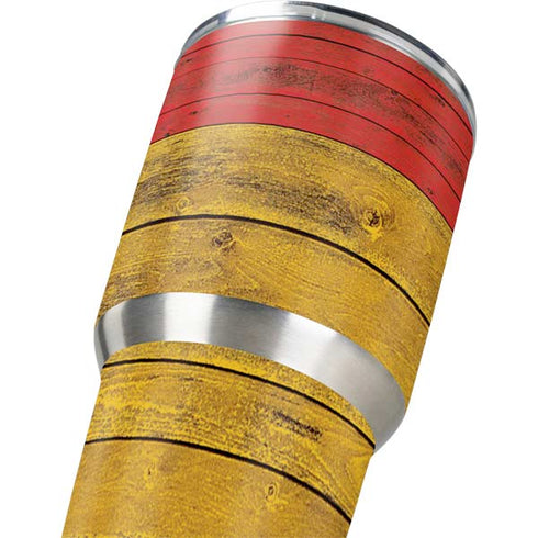 German Flag Dark Wood Yeti 30oz Rambler Tumbler Skin