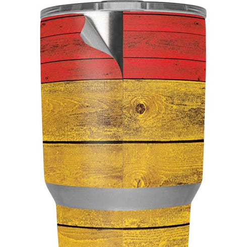 German Flag Dark Wood Yeti 30oz Rambler Tumbler Skin