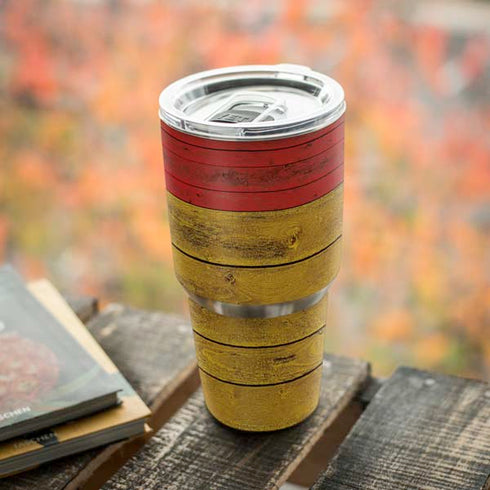 German Flag Dark Wood Yeti 30oz Rambler Tumbler Skin