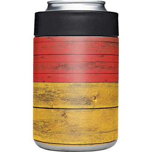 German Flag Dark Wood Yeti Colster Can Insulator Skin