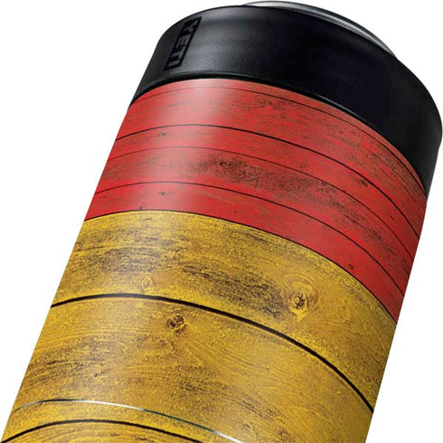 German Flag Dark Wood Yeti Colster Can Insulator Skin