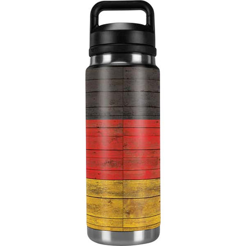 German Flag Dark Wood YETI Rambler 26oz Bottle Skin