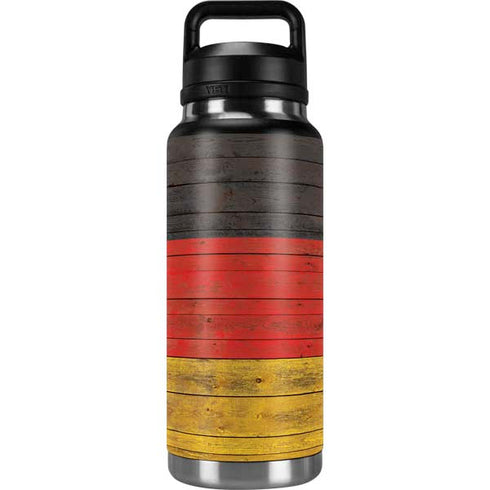 German Flag Dark Wood YETI Rambler 36oz Bottle Skin