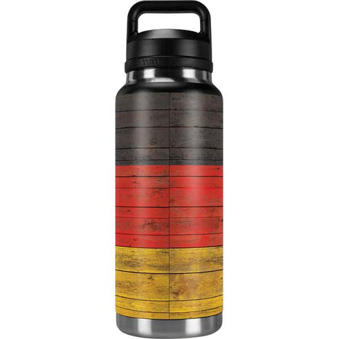 German Flag Dark Wood YETI Rambler 36oz Bottle Skin