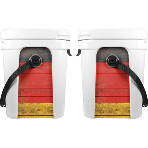 German Flag Dark Wood YETI Roadie 24 Hard Cooler Skin