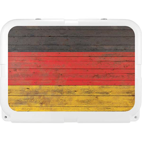 German Flag Dark Wood YETI Tundra 35 Hard Cooler Skin