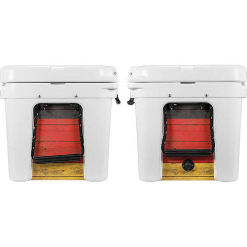 German Flag Dark Wood YETI Tundra 35 Hard Cooler Skin