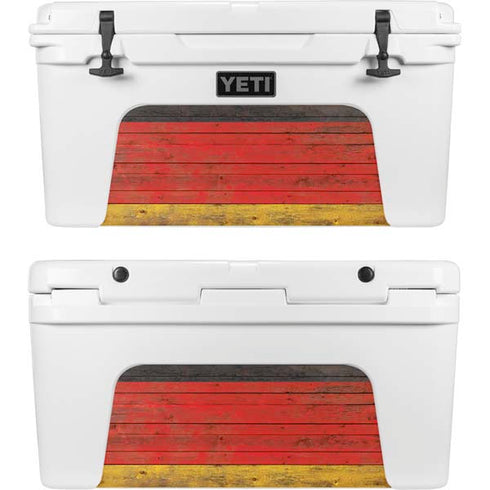 German Flag Dark Wood YETI Tundra 65 Hard Cooler Skin