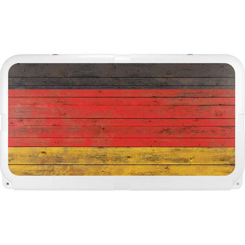German Flag Dark Wood YETI Tundra 75 Hard Cooler Skin