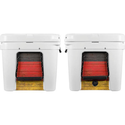 German Flag Dark Wood YETI Tundra 75 Hard Cooler Skin