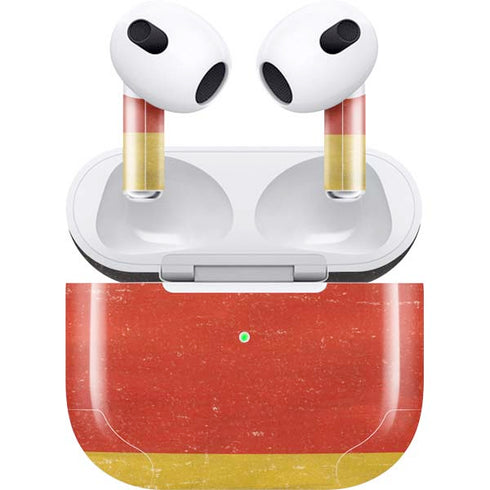 German Flag Distressed Apple AirPods (3rd Gen 2021) Skin