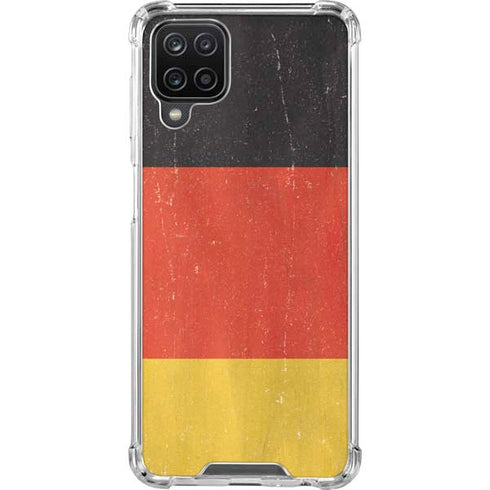 German Flag Distressed Galaxy A12 Clear Case
