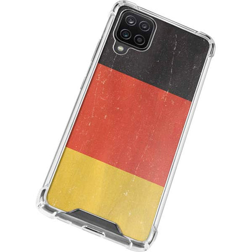 German Flag Distressed Galaxy A12 Clear Case