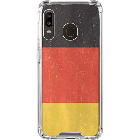 German Flag Distressed Galaxy A30 Clear Case