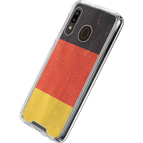 German Flag Distressed Galaxy A30 Clear Case