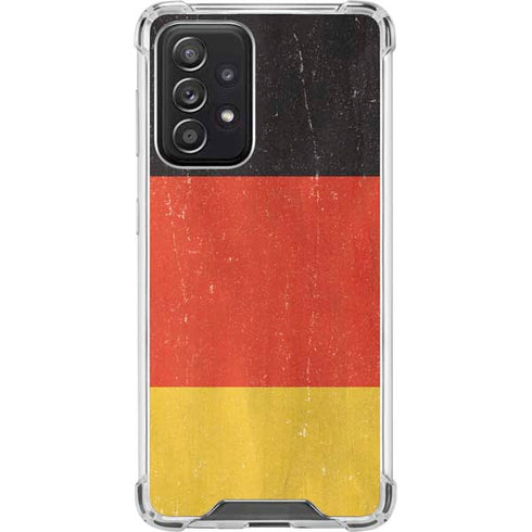 German Flag Distressed Galaxy A52 5G Clear Case