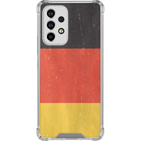 German Flag Distressed Galaxy A53 5G Clear Case