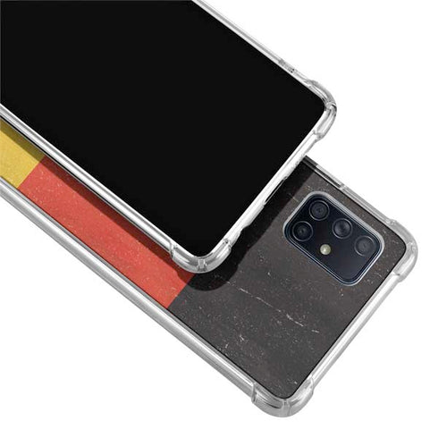 German Flag Distressed Galaxy A71 5G Clear Case