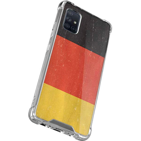 German Flag Distressed Galaxy A71 5G Clear Case
