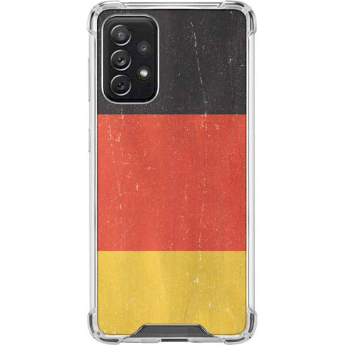 German Flag Distressed Galaxy A72 5G Clear Case