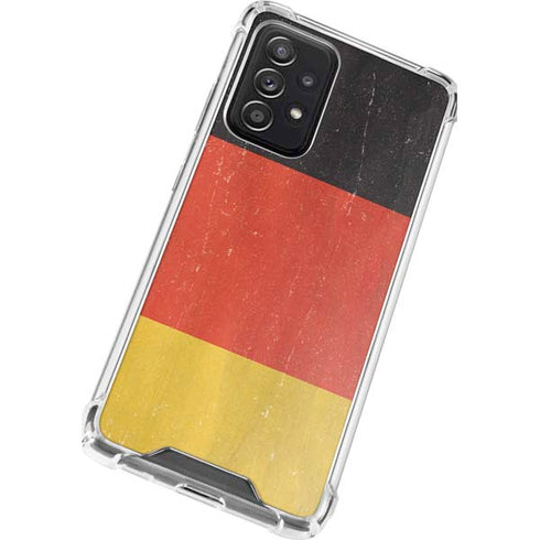 German Flag Distressed Galaxy A72 5G Clear Case