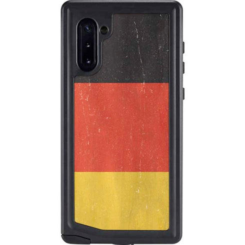German Flag Distressed Galaxy Note 10 Waterproof Case