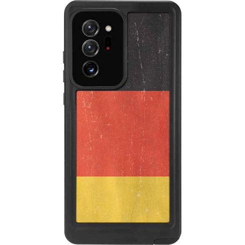 German Flag Distressed Galaxy Note20 Ultra 5G Waterproof Case