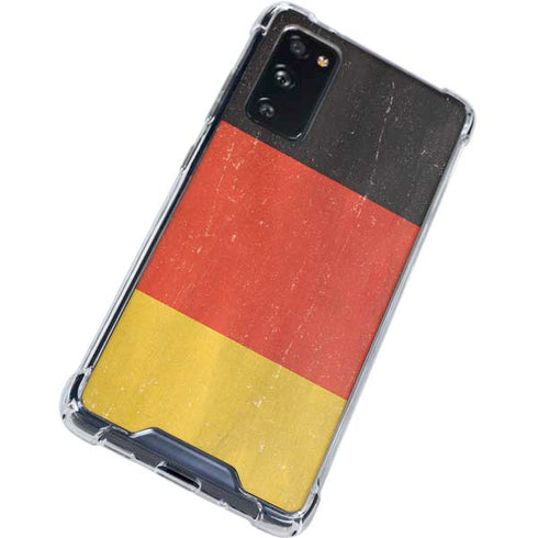 German Flag Distressed Galaxy S20 FE Clear Case