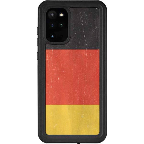 German Flag Distressed Galaxy S20 Plus Waterproof Case
