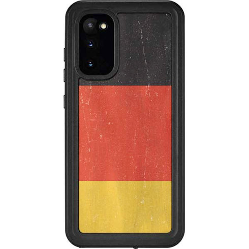 German Flag Distressed Galaxy S20 Waterproof Case