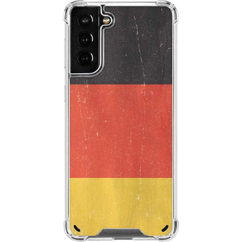 German Flag Distressed Galaxy S21 Plus 5G Clear Case