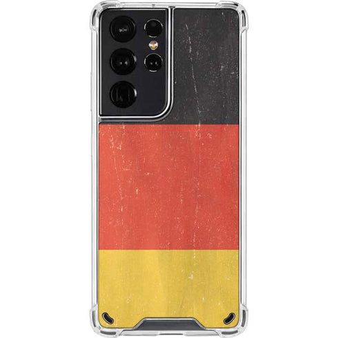 German Flag Distressed Galaxy S21 Ultra 5G Clear Case