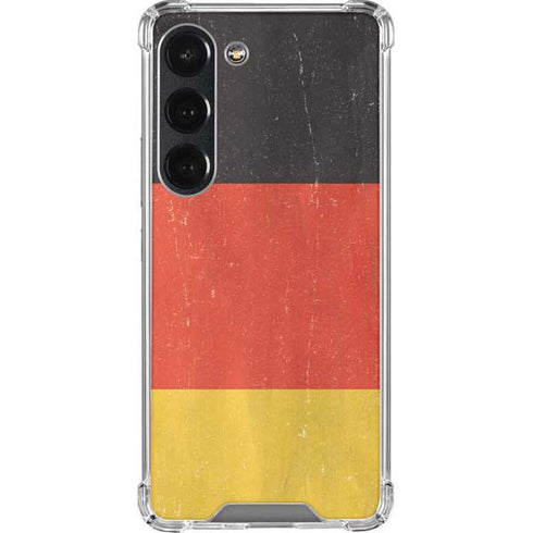 German Flag Distressed Galaxy S23 Clear Case