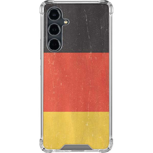 German Flag Distressed Galaxy S23 FE Clear Case