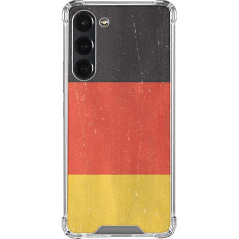 German Flag Distressed Galaxy S23 Plus Clear Case