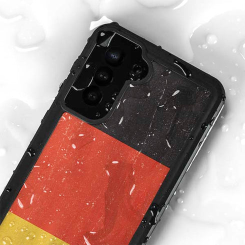 German Flag Distressed Galaxy S23 Plus Waterproof Case