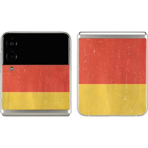 German Flag Distressed Galaxy Z Flip3 5G Skin