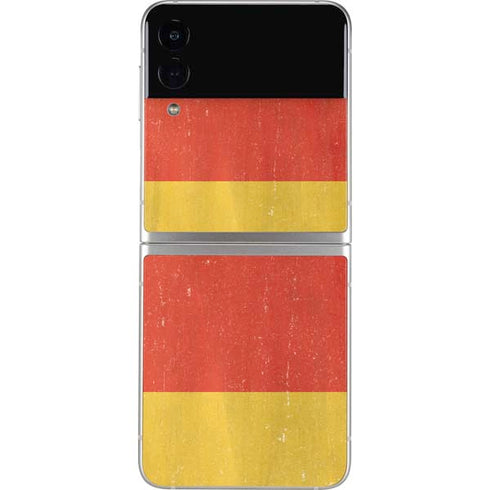 German Flag Distressed Galaxy Z Flip4 5G Skin