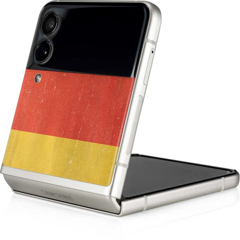 German Flag Distressed Galaxy Z Flip4 5G Skin