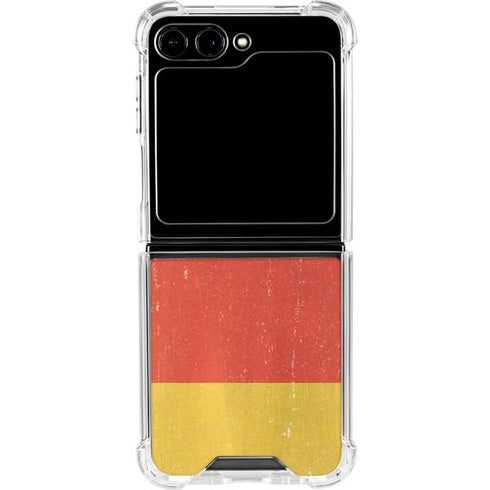 German Flag Distressed Galaxy Z Flip5 5G Clear Case