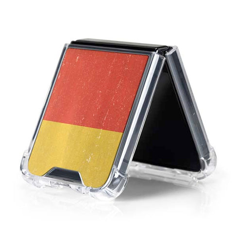 German Flag Distressed Galaxy Z Flip5 5G Clear Case