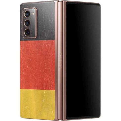 German Flag Distressed Galaxy Z Fold2 5G Skin