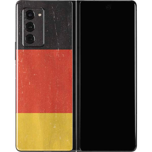 German Flag Distressed Galaxy Z Fold2 5G Skin